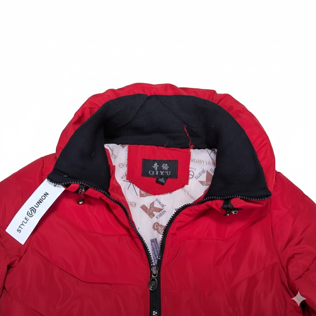 Women "Iconic Edge" Red Bomber Jacket