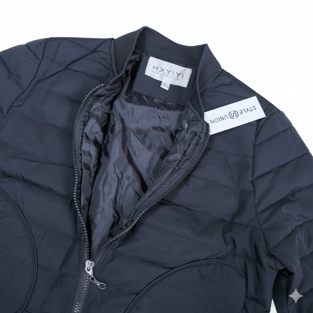 Women "Stealth Luxe HXYIYI " Quilted Bomber Jacket