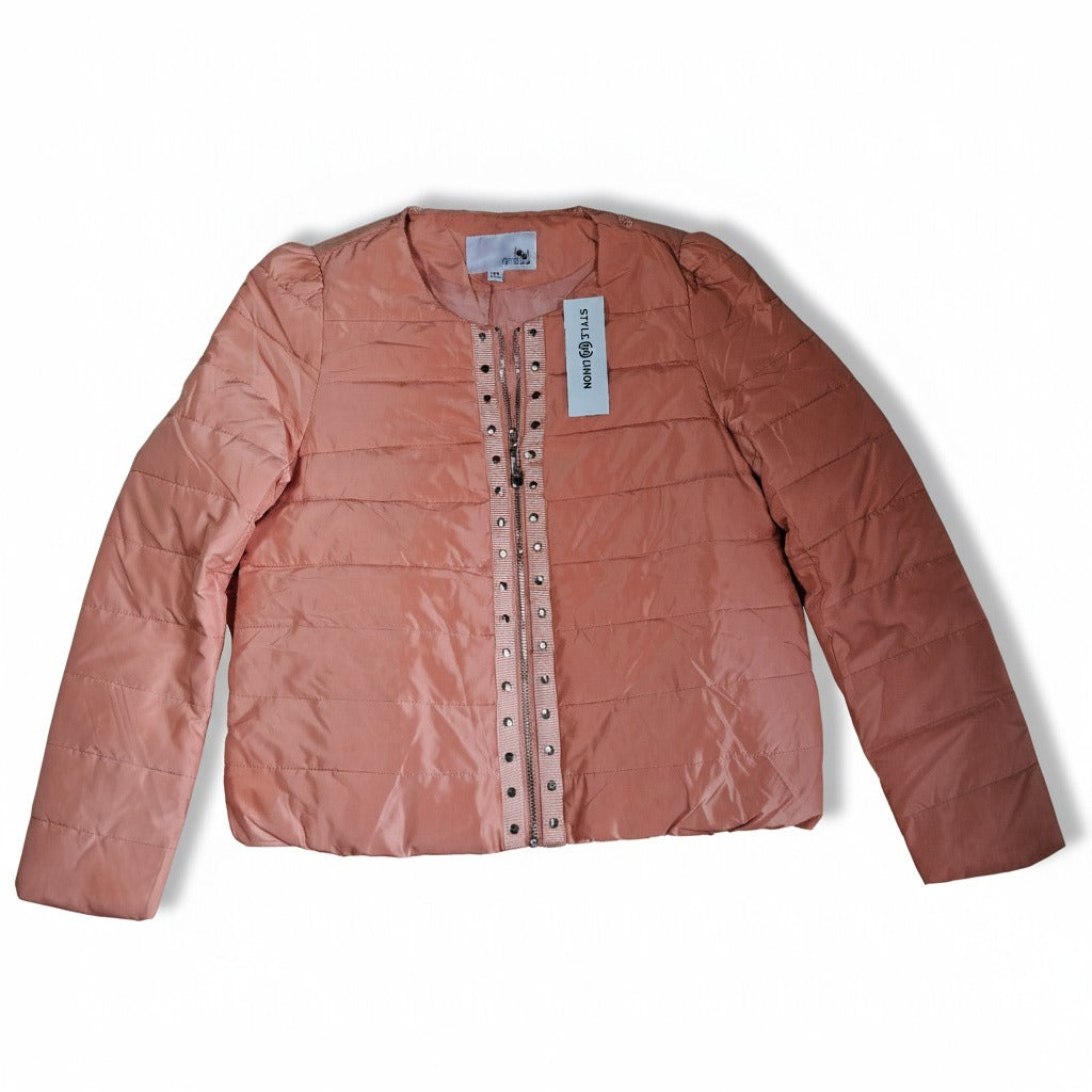 Women Chic Puffer Jacket - Dusty Rose Dream