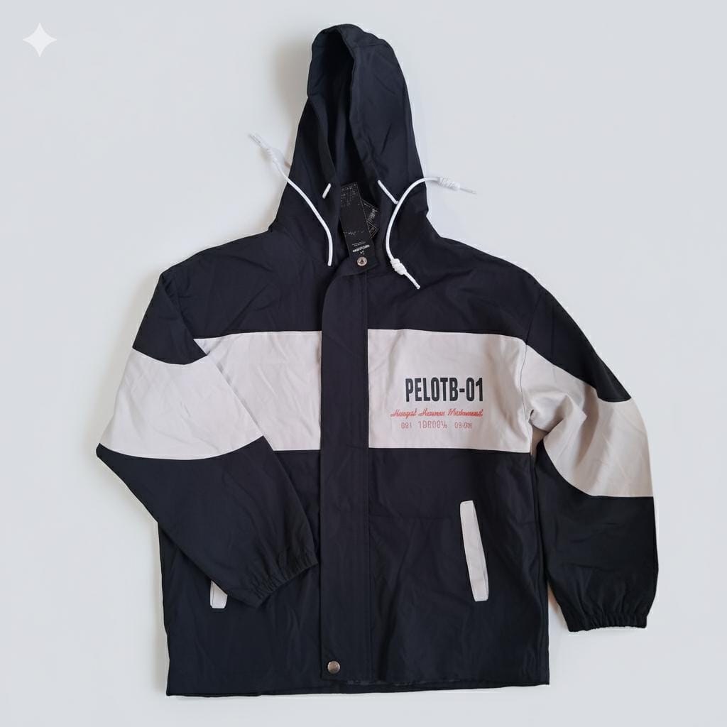 STARLUCKY FASHION Color-Block Windbreaker Jacket