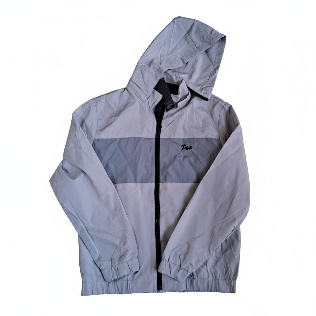 Men's Casual Color-Block Hooded Windbreaker Jacket