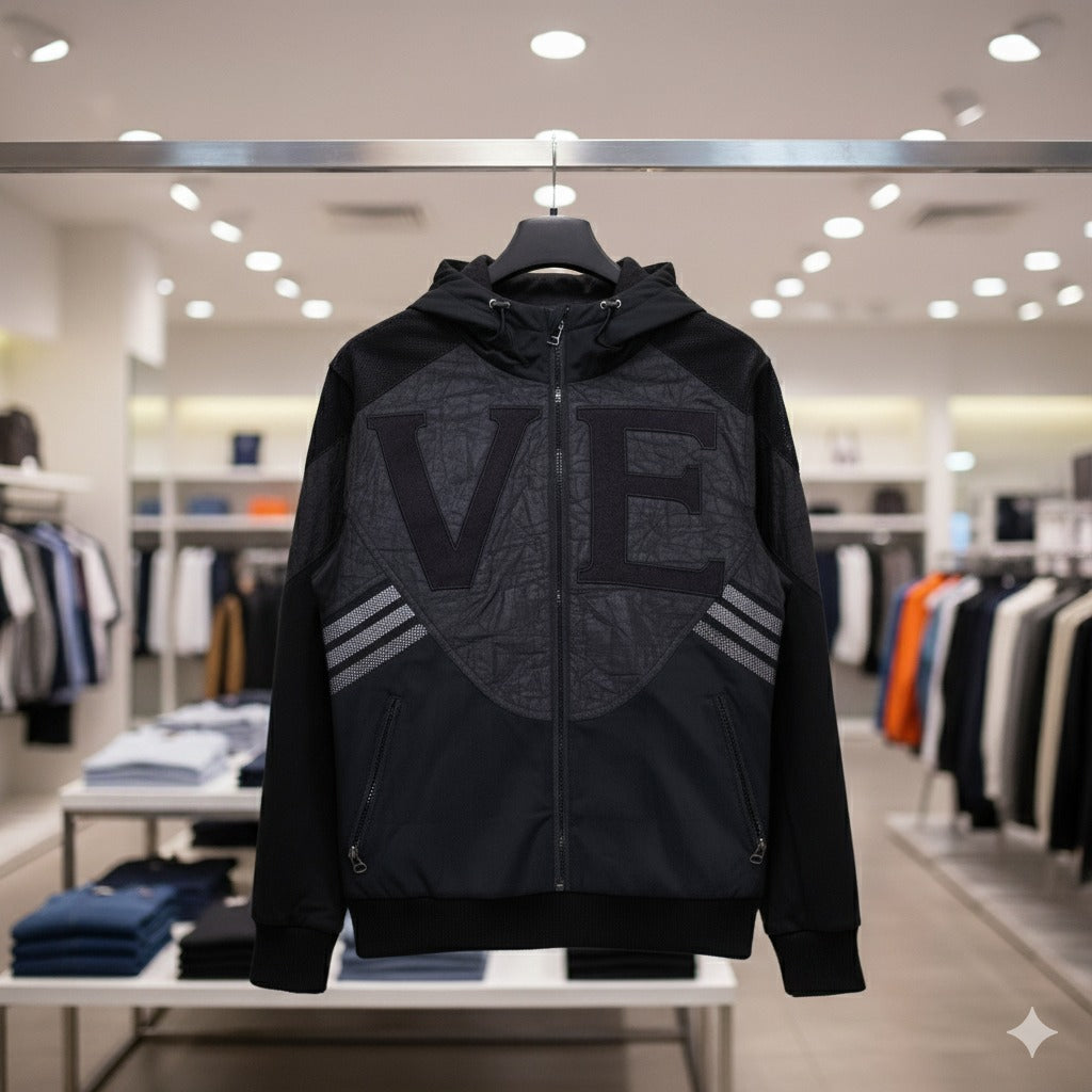 Men's Sleek Dark Grey Lightweight Utility Jacket