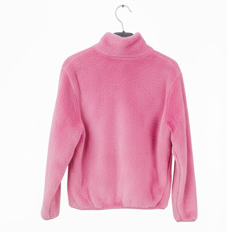 Vibrant pink fleece jacket