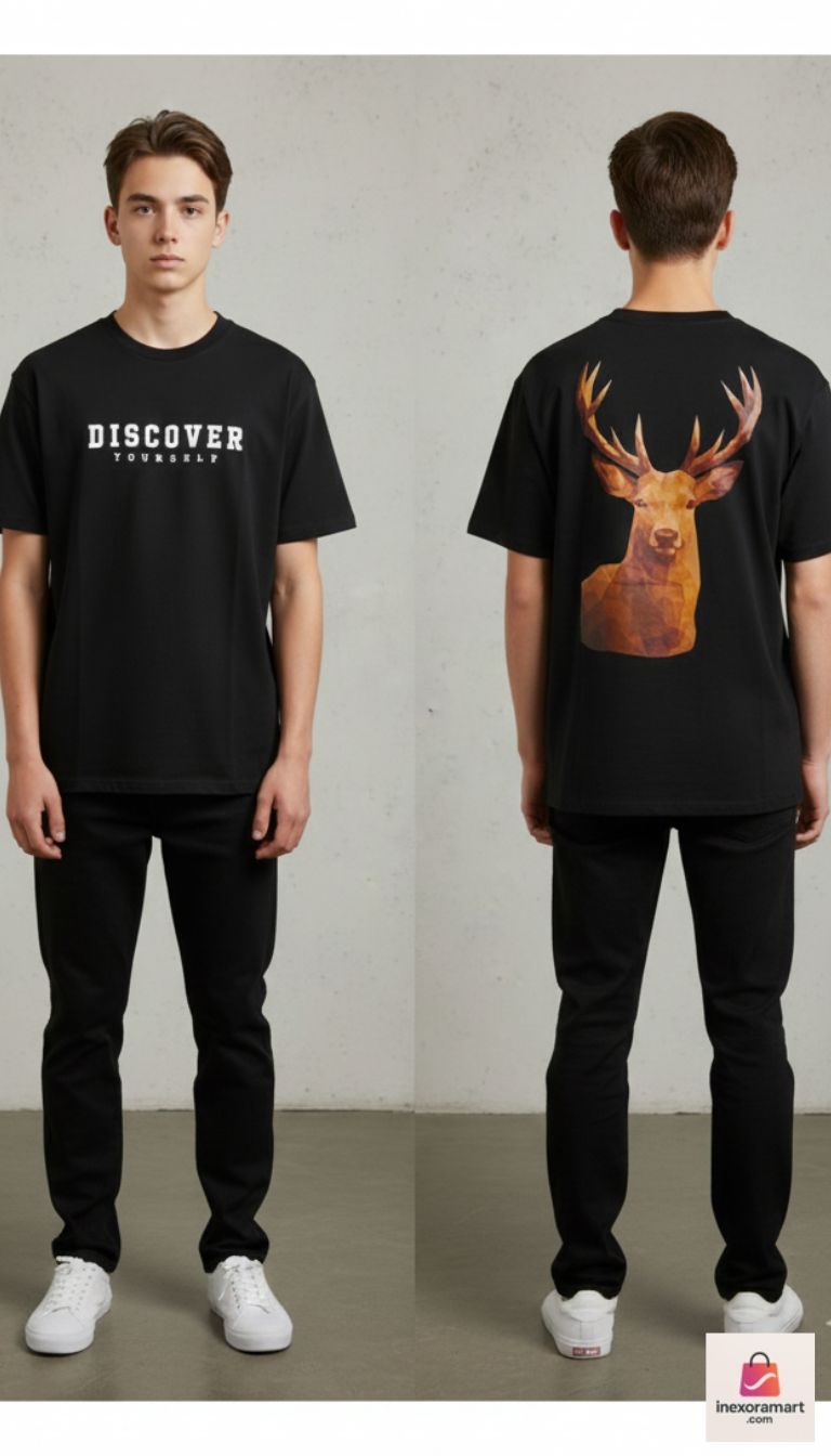 Discover Yourself Cotton T-Shirt – Minimal Street Wear Essential