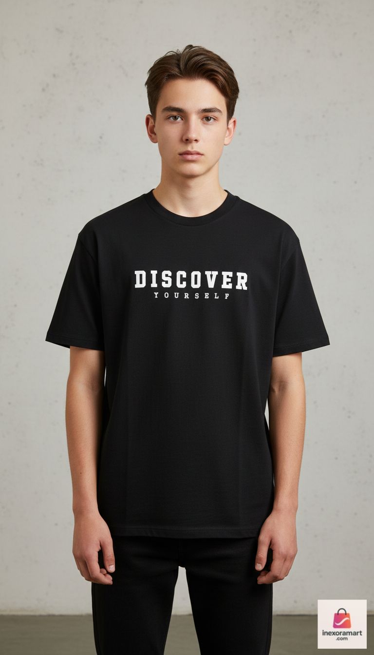 Discover Yourself Cotton T-Shirt – Minimal Street Wear Essential