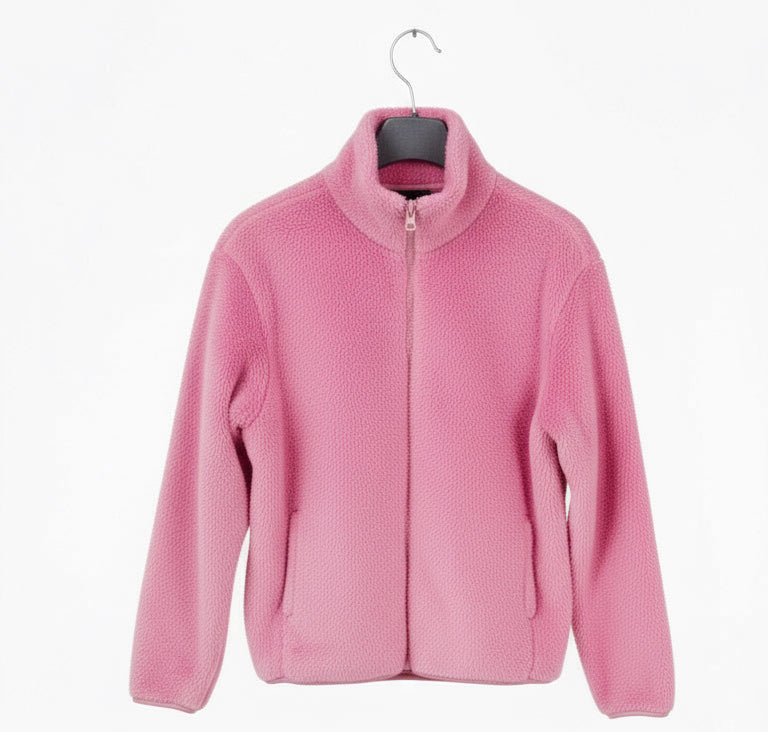 Vibrant pink fleece jacket