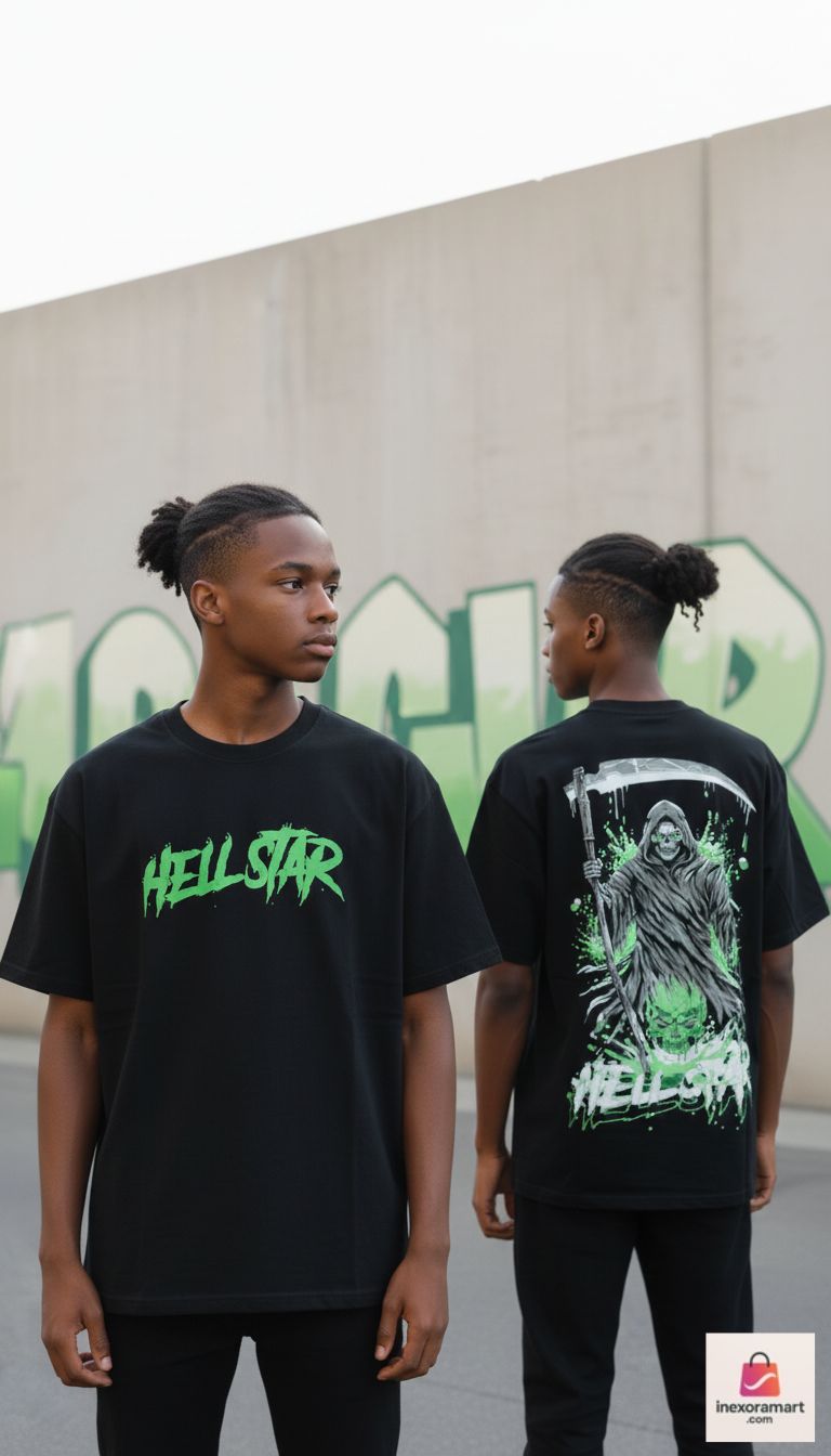 HELLSTAR Reaper Graphic Black Cotton T-Shirt