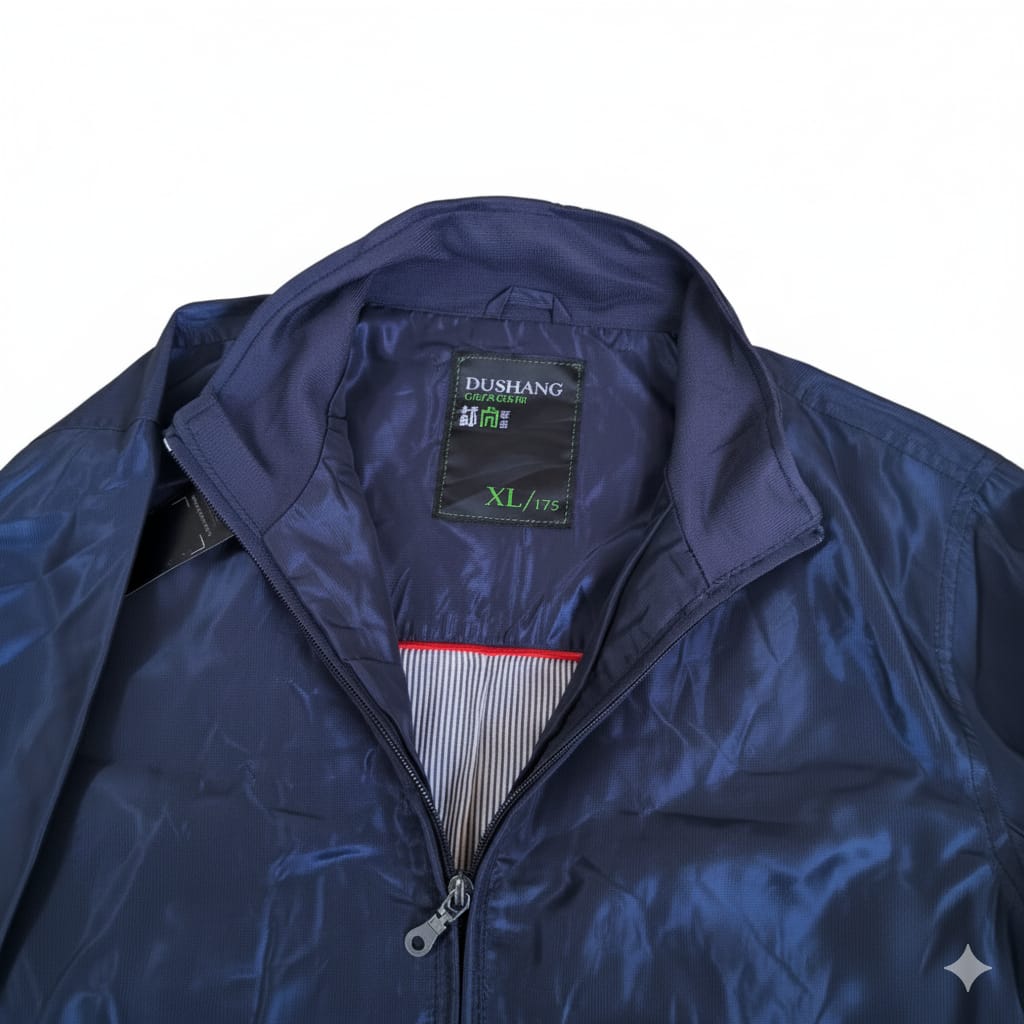 DUSHANG Golf Fashion Men's Navy Blue Windbreaker Jacket Size XL