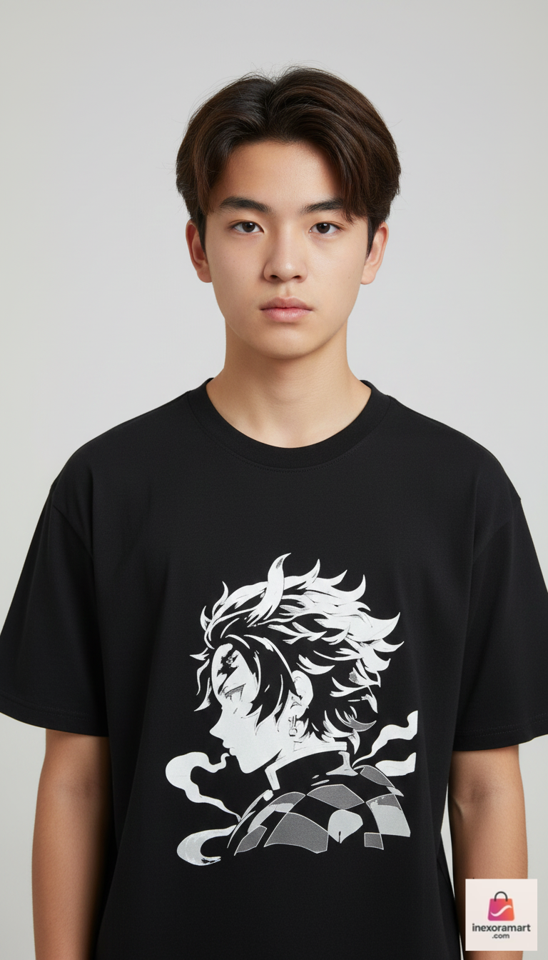 Shadow Profile Tee Street Wear Cotton T-Shirt | Front & Back Print